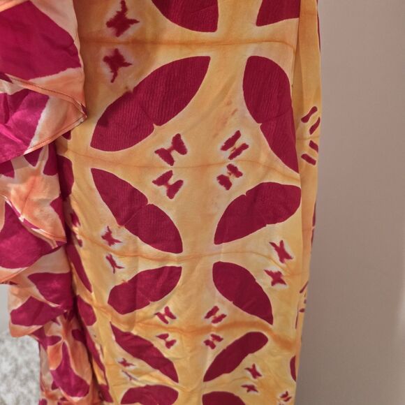 Ulla Johnson Lali Handmade 100% Silk Gown Dress Tigerlily Sz 6 One Shoulder Maxi - Picture 13 of 16